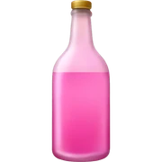 pink alcohol bottle sticker