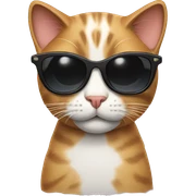 Cat with sunglasses sticker