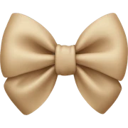 Beige bow sticker