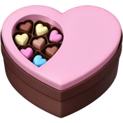 Pastel pink heart shaped box with chocolates in it sticker