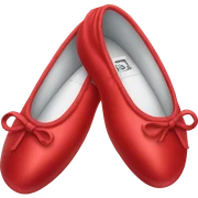 red ballet shoes sticker