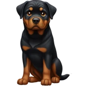 Rottweiler pooping sticker