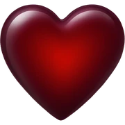 dark red glass heart sticker