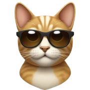 Cat with sunglasses sticker