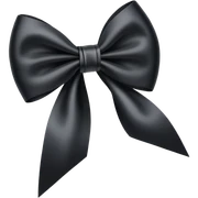 Black bow sticker