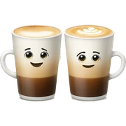Two lattes cheers sticker