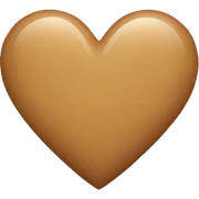 Tan heart sticker