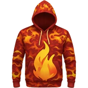 Fire hoodie sticker