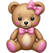 Girly teddy bear sticker