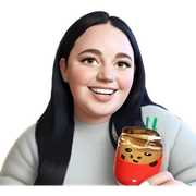 smiling girl in cozy sweater sticker