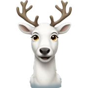 white-reindeer sticker