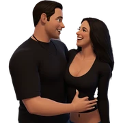 couple enjoying a night out sticker