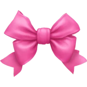 Pink bow sticker