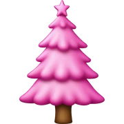 Pink Christmas tree sticker