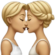 Two women kiss sticker