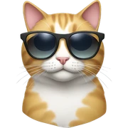 Cat with sunglasses sticker