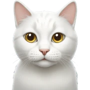 White cat sticker