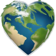 heart shaped earth sticker