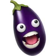 Freaky eggplant sticker