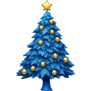 Blue Christmas tree sticker