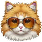 Cat with sunglasses sticker