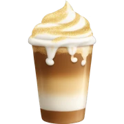 Latte with cream and sparkles sticker
