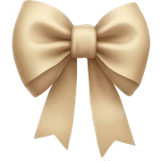 Beige bow sticker