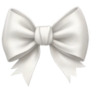 White bow sticker