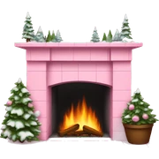 Winter Pink FirePlace sticker