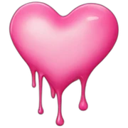 melted heart sticker