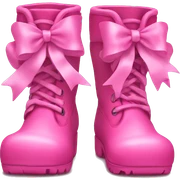 Pink boots with a pink ribbon  sticker