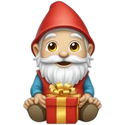 gnome with gifts sticker