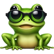 Frog with sunglasses  sticker