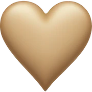 Beige heart sticker