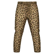 Trousers with leopard print sticker