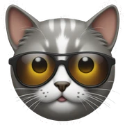 Cat with sunglasses sticker