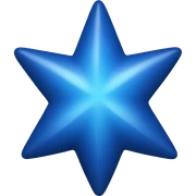 Blue star sticker