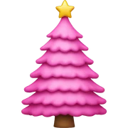 Pink Christmas tree  sticker