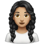 Hanna-black hair sticker