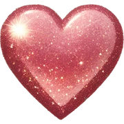 glittery heart sticker