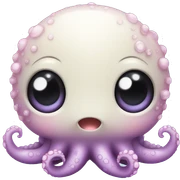 Cute little baby sea octopus sticker
