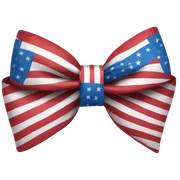 american flag bow sticker