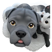 realistic cat and dog duo sticker