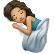 Brunette girl sleeping sticker