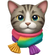 Cat wearing a scarf  sticker