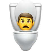 toilet with man head  sticker