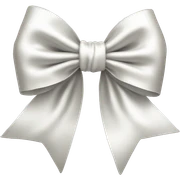white satin bow sticker