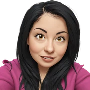 smiling girl with black hair sticker