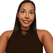 smiling girl with black hair sticker