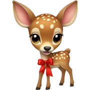 Fawn with a ribbon  sticker
